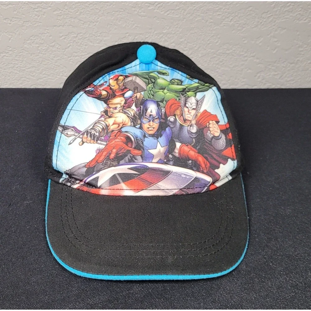 Marvel Avengers Snapback Baseball Cap Hat Boys Youth One Size Fits Most Black